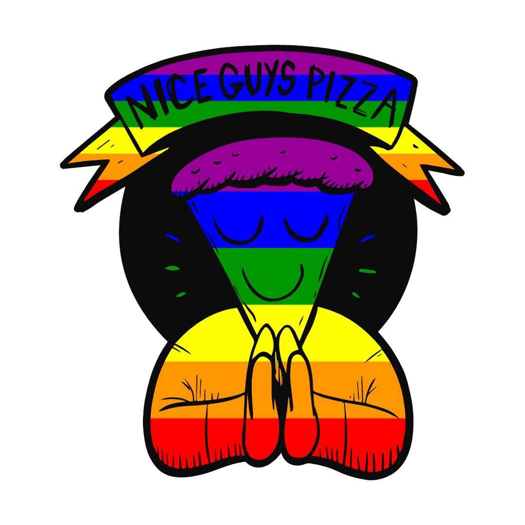 NICE GUYS PIZZA RAINBOW LOGO